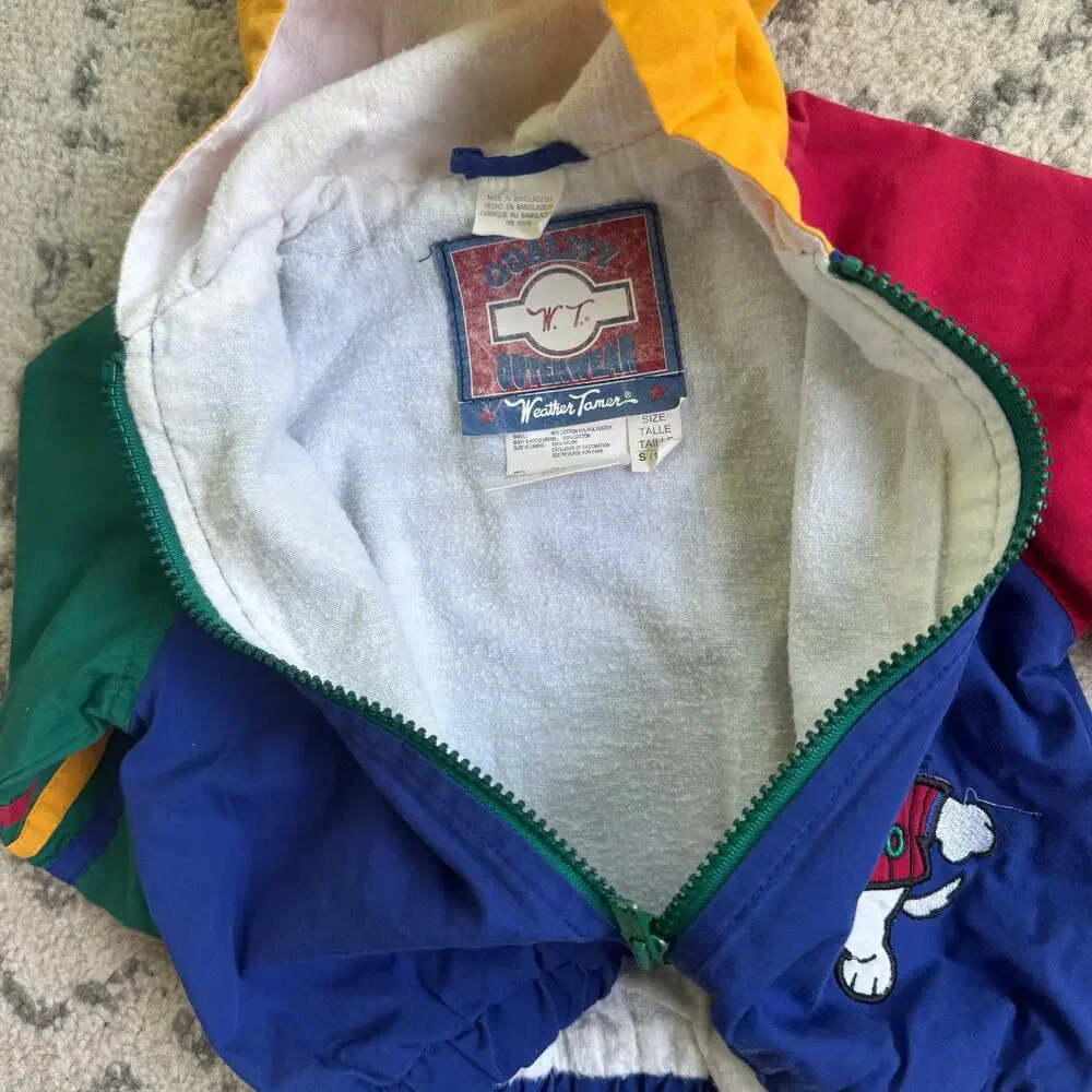 Vtg 1980s 1990s Weather Tamer Colorblock Baseball Jacket